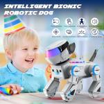 SIMREX Robot Dog Toys for Kids – Smart Interactive Robot Puppy with Bluetooth,Touch Sensor, Dance Tricks, LED Eyes, 2 Rechargeable Batterys, Gift for Kids Boys and Girls(Gray)