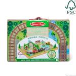 Melissa & Doug Take-Along Railroad Tabletop Playset with Wooden Train Toys, Animals & Scenery Play Pieces, Preschool Learning Toys for Girls & Boys 3+ - FSC Certified