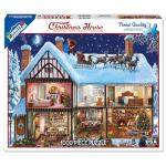 White Mountain Christmas House Jigsaw Puzzle Christmas Puzzles 1000 Pieces for Adults and Families