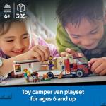 LEGO City Holiday Adventure Camper Van Building Toy Set - Vacation Toy for Kids, Boys and Girls, Ages 6+ - Includes 3 Minifigures and Accessories - Gift Idea for Birthdays & Holidays - 60454