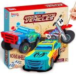 JOYIN Kids Craft Kit Build & Paint Your Own Wooden Race Car Art & Craft Kit DIY Toy Make Your Own Car Truck Toy Construct and Paint Kit, Presents for Kids