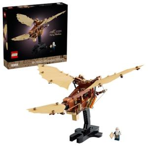 LEGO Icons Leonardo da Vinci's Flying Machine DIY Kit - Ornithopter Building Set for Adults, Ages 18+ - Craft for Home or Office Decor with Display Stand - Gift Idea - 10363