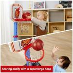 JOYIN Toddler Basketball Hoop Indoor, Adjustable Basketball Goal for Kids with 4 Balls, Game Toys for Playroom Pool Outdoor, Birthday Gift for Baby Boys Girls Age 1 2 3 4 - Air Pump Included