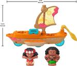 Fisher-Price Little People Toddler Toy Disney Princess Moana & Maui’s Canoe Sail Boat with Figures for Pretend Play Ages 18+ Months​