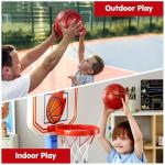 JOYIN Toddler Basketball Hoop Indoor, Adjustable Basketball Goal for Kids with 4 Balls, Game Toys for Playroom Pool Outdoor, Birthday Gift for Baby Boys Girls Age 1 2 3 4 - Air Pump Included