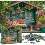 TangMosaic 1000 Piece Puzzle for Adults, Flower House Jigsaw Puzzle, Family Puzzles Game, Interlock Perfectly No Dust, Home Decoration Puzzle, Gift for Christmas Valentine Parents