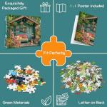 TangMosaic 1000 Piece Puzzle for Adults, Flower House Jigsaw Puzzle, Family Puzzles Game, Interlock Perfectly No Dust, Home Decoration Puzzle, Gift for Christmas Valentine Parents