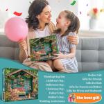 TangMosaic 1000 Piece Puzzle for Adults, Flower House Jigsaw Puzzle, Family Puzzles Game, Interlock Perfectly No Dust, Home Decoration Puzzle, Gift for Christmas Valentine Parents