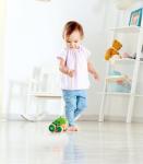 Hape Frog Pull-Along | Wooden Frog Fly Eating Pull Toddler Toy, Bright Colors