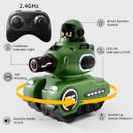 bessome 2 Pack Cute Cartoon Remote Control Battle Tanks with Laser tag|Hobby RC Cars Shoot to Ejected Out|Military Army Toys for 6 7 8 Year Old Boys Girls | Christmas Birthday Gifts for 8-12