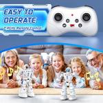 BAZOLOTA Robot Toys for Kids, Programmable Remote Control Robot with Walking, Sliding, Singing and Dancing, RC Gesture Sensing Control Smart Robots for Age 3-12 3-5 Kids Christmas Birthday