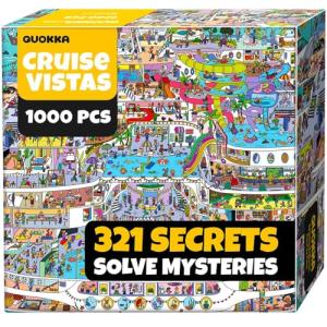 QUOKKA 1000 Piece Jigsaw Puzzle for Adults Cruise Vistas – Premium Box Packaging with Extra Fun Challenges - Stunning Scenic Animal Puzzle - Perfect for Relaxation & Creativity & Gift Giving