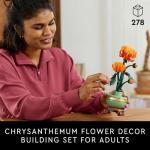 LEGO Botanicals Chrysanthemum Building Set for Adults Ages 18+ - Artificial Flower for Dinner Table Centerpieces & Decoration - Gift for Birthdays - 10368
