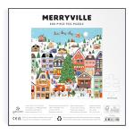 Galison Merryville – 500 Piece Holly Maguire Foil Jigsaw Puzzle Featuring Beautiful Illustrations of A ​Holiday Town During Wintertime Festivities (Amazon Exclusive)