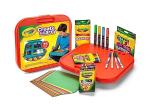 Crayola Create 'N Carry Travel Art Set for Kids (75pcs), 2-in-1 Lap Desk & Carrying Case, Holiday for Kids, Art Supplies Kit for Crafting, Drawing & Coloring