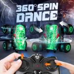 BEZGAR Monster Truck Toys - Remote Control Monster Truck with Light & Music, Dinosaur Toys for Kids, 1:20 Scale RC Truck with 360° Spins and Drifting, Remote Control Car for Boys 4-7