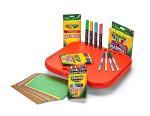 Crayola Create 'N Carry Travel Art Set for Kids (75pcs), 2-in-1 Lap Desk & Carrying Case, Holiday for Kids, Art Supplies Kit for Crafting, Drawing & Coloring