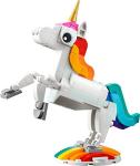 LEGO Creator 3 in 1 Magical Unicorn Toy, Transforms to Seahorse to Peacock, Rainbow Animal Figures, Unicorn Gift for Grandchildren, Girls and Boys, Buildable Toys, 31140
