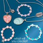Hapinest Make Your Own Clay Jewelry Making Kit for Girls,Create 3 Bracelets & 3 Necklaces