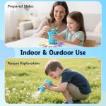 1000X Handheld Microscope for Kids, 4K 2.4" Screen Digital Kids Microscopes with 12 Slides, Portable Edu Toys Gifts for Age 3 4 5 6 7 8 9 10 11 12 Year Old Boys Girls Children Students(Blue)