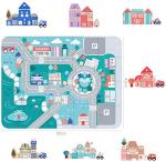 Wooden Building Blocks Set, City Construction Stacker Stacking Preschool Learning Educational Toys, Toddler Toys for 3+ Year Old Boy and Girl Gifts