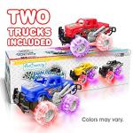 Light-Up Monster Truck Toys (2-Pack) – Push-&-Go Cars with Glowing Wheels – Birthday Gift for Toddlers, Boys & Girls Ages 3+ – Durable Friction-Powered Trucks – Batteries Included