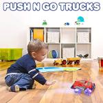 Light-Up Monster Truck Toys (2-Pack) – Push-&-Go Cars with Glowing Wheels – Birthday Gift for Toddlers, Boys & Girls Ages 3+ – Durable Friction-Powered Trucks – Batteries Included