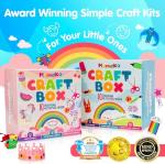 Mumaloo Craft Box for Kids - 10 Creative Arts and Crafts for Kids Ages 4-8, Fun, No Mess Educational Preschool & Homeschool Art Projects, Toddler Crafts Kit Supplies, Christmas Gift for Girls and Boys