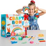 Mumaloo Craft Box for Kids - 10 Creative Arts and Crafts for Kids Ages 4-8, Fun, No Mess Educational Preschool & Homeschool Art Projects, Toddler Crafts Kit Supplies, Christmas Gift for Girls and Boys