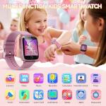 NBKLS Kids Watch for Girls 4 5 6 7 8 9 10 Years Old Gifts, Smart Watch for Kids with 26 Puzzle Games, HD Touch Screen, Flashlight, Learn Cards, Audiobook, Toddler Toys Christmas Birthday Gifts