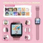 NBKLS Kids Watch for Girls 4 5 6 7 8 9 10 Years Old Gifts, Smart Watch for Kids with 26 Puzzle Games, HD Touch Screen, Flashlight, Learn Cards, Audiobook, Toddler Toys Christmas Birthday Gifts