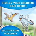 National Geographic Kids Stained Glass Kit - Glow in The Dark Dinosaur Toys, Kids Arts and Crafts Set, Window Sun Catchers, Kid Crafts Ages 4-8, Window Art Craft Kit, Suncatcher