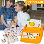 DEGIDEGI Educational Toys for Kids Ages 3-8, Matching Letter Spelling Game ABC Math Learning, Xmas Birthday Party Gifts for 3 4 5 6 7 8 Year Olds Boys and Girls Yellow