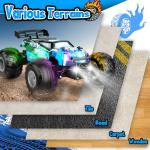 AONEPTR Remote Control Car, All Terrain Remote Control Truck for Boy, 2.4GHz Rc Car with Bodylight and Two Rechargeable Batteries, 20KM/H Monster Truck Toys
