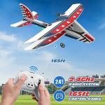 DEERC RC Plane, 2.4GHZ Remote Control Airplane W/ 3 Batteries & 6-axis Gyro Stabilizer, 2CH RTF RC Glider Toy for Beginners Kids Boys Girls Adults