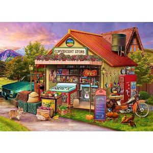 HUADADA Jigsaw Puzzles for Adults 1000 Pieces, Country Store Interlock Perfectly Letter on Back No Dust, Home Decor Birthday Party Gift Toy for Men Women Olders Seniors (27.5"x19.6"), 1:1 Poster