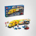 LEGO City Yellow Delivery Truck Toy - Semi Truck Building Toy for Boys & Girls, Ages 8+ Years - Gift for Christmas - Pretend Play W/ 3 Minifigures - 60440