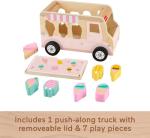 Fisher-Price Wood Toddler Toy Ice Cream Truck Shape Sorter Set, 9 Wooden Pieces for Developmental Play Kids Ages 18+ Months (Amazon Exclusive)