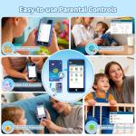 MOMILLA Toys Kids Smart Phone, 3.97" Screen Dual Cameras w/ 21 Stickers, Christmas Birthday Gifts for Kids, 16GB Toddler Learning Cell Phone with Games, Boys Girls Toys for Age 3 4 5 6 7 8 9 Year Old