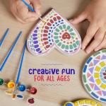 Dan&Darci Stepping Stones Painting Kit for Kids - Outdoor Crafts - Paint 5 Garden Stone - Unicorn Craft Kits for Boys, Girls Ages 6-12 - Christmas Gifts for Boy, Girl Age 6, 7, 8, 9, 10 + Year Old