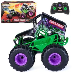Monster Jam, Official Smash & Bash Grave Digger Remote Control Indoor & Outdoor Vehicle, 1:15 Scale Repairable Monster Truck, Kids Toys for Boy and Girls Ages 4 and up