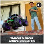 Monster Jam, Official Smash & Bash Grave Digger Remote Control Indoor & Outdoor Vehicle, 1:15 Scale Repairable Monster Truck, Kids Toys for Boy and Girls Ages 4 and up