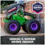 Monster Jam, Official Smash & Bash Grave Digger Remote Control Indoor & Outdoor Vehicle, 1:15 Scale Repairable Monster Truck, Kids Toys for Boy and Girls Ages 4 and up