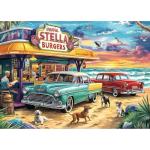 Chalzidar Jigsaw Puzzles for Adults 1000 Pieces, Interlock Perfectly Letter on Back No Dust, Home Decor Birthday Party Gift Toy for Men Women Elders Seniors, 1:1 Poster —Seaview Campground