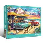 Chalzidar Jigsaw Puzzles for Adults 1000 Pieces, Interlock Perfectly Letter on Back No Dust, Home Decor Birthday Party Gift Toy for Men Women Elders Seniors, 1:1 Poster —Seaview Campground