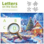 Christmas Fantasy Fairy Town Jigsaw Puzzles for Adults 1000 Piece Winter Country Landscape Puzzle for Adults with Letters on Back Challenging Holiday Family Puzzle Games Gift for Women Men Seniors