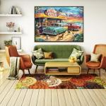 Chalzidar Jigsaw Puzzles for Adults 1000 Pieces, Interlock Perfectly Letter on Back No Dust, Home Decor Birthday Party Gift Toy for Men Women Elders Seniors, 1:1 Poster —Seaview Campground