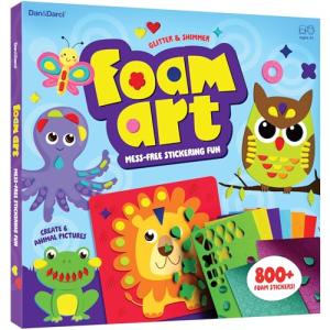 Dan&Darci Foam Sticker Art Craft for Kids - Toddler Arts & Crafts for Ages 3-5 - Boys 4-6 Birthday Gift & Stocking Stuffer