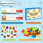 Learning Educational Toys for 2 3 4 5 6 Years Old Boys Girls, See & Spell Matching Letter Game with Alphabet Cards for Kids, Preschool CVC Word Builders Toy, Christmas Birthday Gifts for Age 2-4 4-6