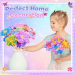 MDINGTD Toys for 4 5 6 7 8+ Year Old Girls, Poke Art Flower Bouquet with 8 Flowers & 2 Butterflies Arts and Crafts for Girls Ages 4-8 DIY Creative Activity Birthday Xmas Gifts Craft Kits